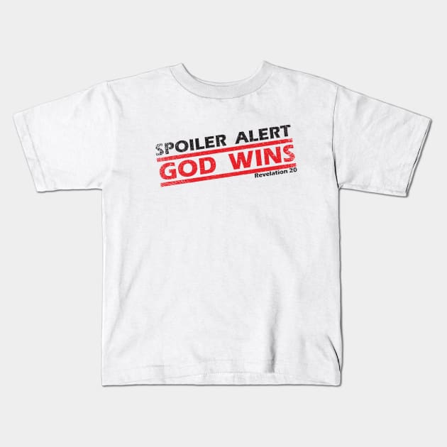 God Wins Kids T-Shirt by CandD